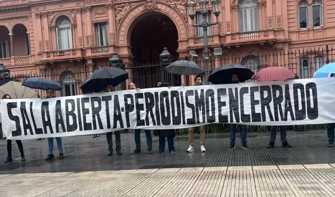 Periodistas de Casa Rosada protesta
